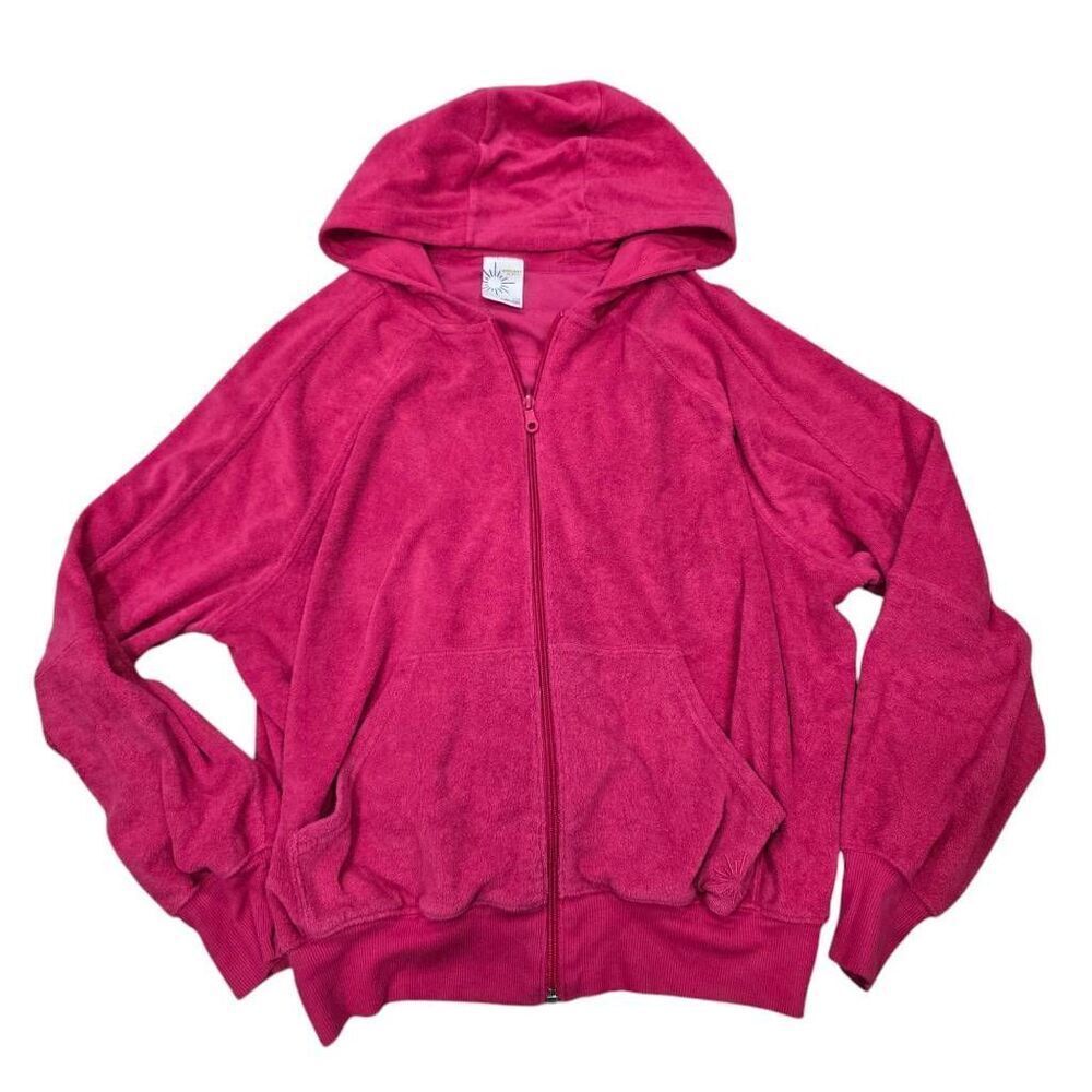 Offline by Aerie Lights Terry Full Zip Hoodie Women's Small Pink Fleece Gorpcore